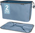 CleverMade Collapsible Laundry Baskets, Denim/Shadow Gray 2PK - 60L (16 Gal) Foldable Hamper with Sturdy Pop-Up Frame