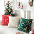 TAOSON Pack 2,Gold Cozy 18" 18" of Christmas Pillow Covers Velvet Soft Bronzing Snowflake Deer Printed Decorative