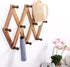 MyGift 10 Hook Burnt Wood Wall Mounted Expandable Accordion Peg Coat Rack for Entryway or Garage