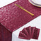 ShinyBeauty Sequin Table Runner Burgundy 12x72-Inch Pack of 5 Party Supplies Wine