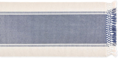13x72-inch, DII Dobby Stripe Woven Table Runner, French Blue