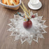 SynHHergyx 2 15 Inch Natural Linen Doilies, Pcs Round Lace Doilies for Tables Neutral Earth Tones Beige Table Topper