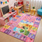 Macgace ABC Kids Rug for Playroom, 3x5 Pink Purple Washable Classroom Area Rugs,