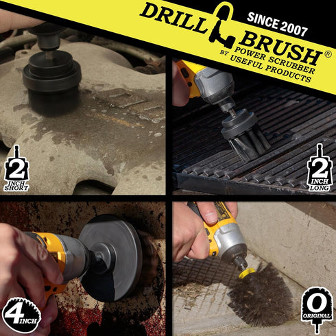 Set Set Grill Brushes - Detailing Brush BBQ Accessories - Ultra Stiff Power Scrub Brush - Oil Stain Electric Spin