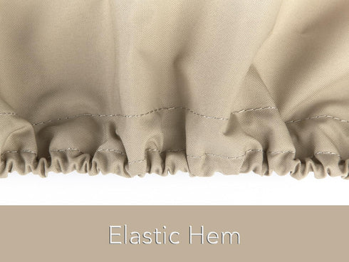 300D 24W 24D 18H, Covermates Elite Square Patio Accent Table Cover Elite Polyester, Water-Resistant, Drawcord Hem, Mesh