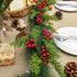 30 9.5 Inches 6.5 Inches PCs Christmas Picks Winter Christmas Tree Stems Evergreen Pine Needle Branches Red Berry Picks