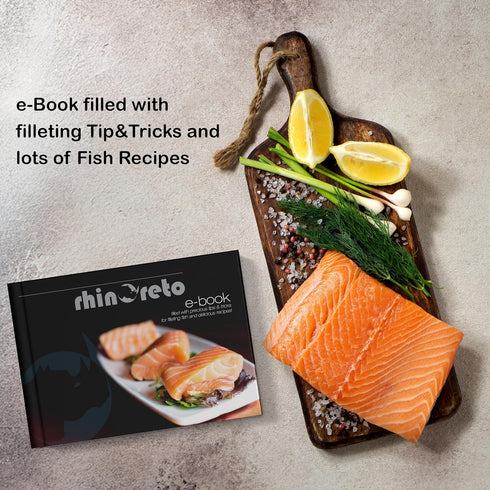 Rhinoreto Fillet Knife for Fish, Razor Sharp Flexible German Stainless Steel Blade 5-9 inch, Professional Knives Set