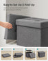 12.2 16.1 12.2 Inches, 286 lb ULSF102G01 SONGMICS Mazie Collection - Small Folding Storage Ottoman, Foot Rest Stool, x