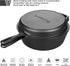 Pre-seasoned Cast Iron Double Dutch Oven Pot with Skillet Lid, 3 Quart for Bread Baking and Campfire Cooking.