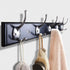 IBosins 12 Pack Silver Coat Hooks, Wall Mounted with 24 Screws, Retro Double Hooks for Coat, Scarf, Bag