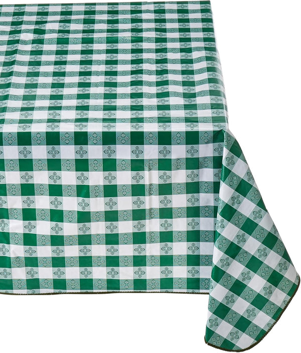 Winco TBCO-70G Green Checkered Table Cloth, 52-Inch x 70-Inch