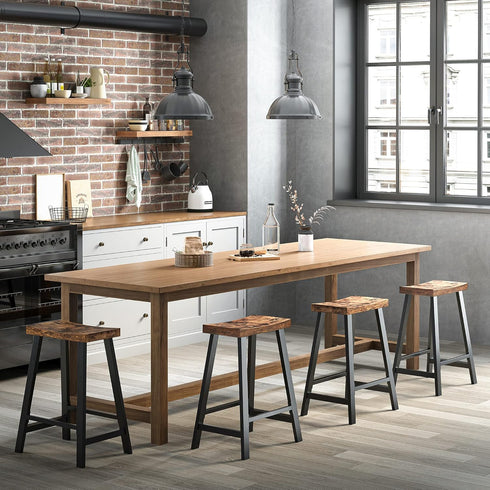 Set 2, Counter 23.6 Inches ULBC074B01 VASAGLE Bar Stools of Height Stools, Bar Chairs with Footrest, High Kitchen