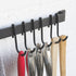 Wallniture Casto 30" Gourmet Kitchen Rail with 15 S Hooks for Hanging Utensils and Cookware, Frosty Black