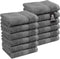 LANE LINEN Washcloths Set - 12 Soft Cotton Washcloths for Bathroom -