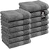 LANE LINEN Washcloths Set - 12 Soft Cotton Washcloths for Bathroom -