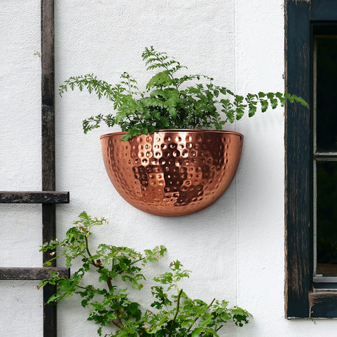 12x7 Allegorie Metal Wall Planter | Indoor or Outdoor Hanging Plant Pot | Farmhouse Decor & Boho Kitchen Decoration