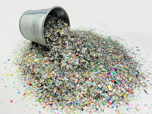 Jumbo Mylar Rainbow Foil Confetti - Glittering Metallic Confetti for New Year's, Birthdays, Weddings (300 Grams)