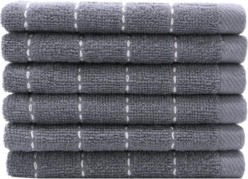 VeraSong Set 6 12 12 Inches) Natural Cotton Dish Cloths Waffle Weave Kitchen Towels,Ultra Absorbent Quick Drying Dish