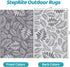 (5'x 8', StepRite Outdoor Rug, Patio Rug, Plastic Straw Camping Rugs, Large Waterproof Area Rug and Mat for Outdoors