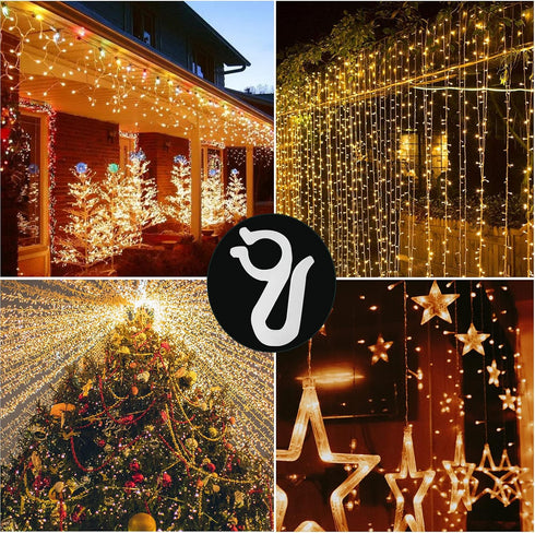 200 Pack C9 C7 Brightown Christmas Light Clips Outdoor, Mini Gutter & Shingle Clips for Hanging Christmas String