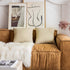 24x24 Set 2 60x60 cm, Home Brilliant Pillow Covers of Cotton Linen Cream Beige Euro Sham Covers Accent Pillows Covers