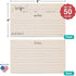 321Done Set of 50 Small Recipe Cards 3x5, Modern Scribble Kraft Tan Rustic Boho for Wedding, Made in USA