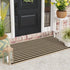 Black and Tan Outdoor Rug, 2x4.3 Striped Hand-Woven Entryway Mats, Reversible Layered Doormat