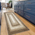 Hallway Runner Rug 2x8, Braided Printed Rustic Washable Non-Slip Boho Rug for Living Room