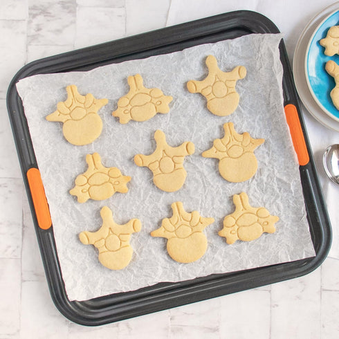 Set of 3 Vertebrae Cookie Cutters (Designs: Cervical, Lumbar, Thoracic Vertebra) - Bakerlogy