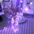 Brizled Purple Halloween Lights, 19.47ft 60 LED Battery Powered Twinkle/Steady On String Lights