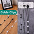 60 Namalu Pieces Mini Cable Clips Hooks Christmas Light Clips Self Adhesive Light Hooks Cord Clips for Desk Outdoor
