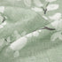 FMFUNCTEX Green White Kitchen Tier Curtains 24 Inch Length, Blossom Print Half Window Drapes for Bathroom