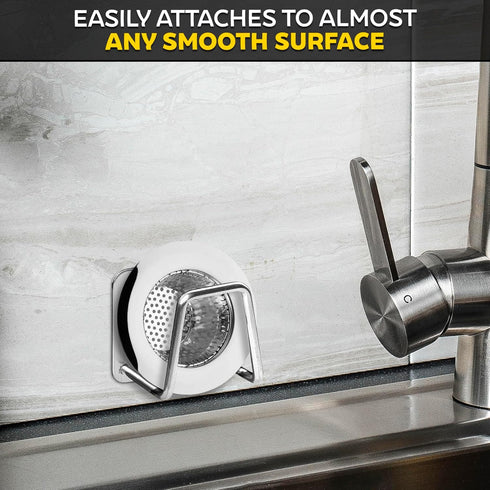 NADOBA Stainless Steel Sponge Holder for Kitchen Sink, Compact & Durable, Easy to Install, Saves Storage Space