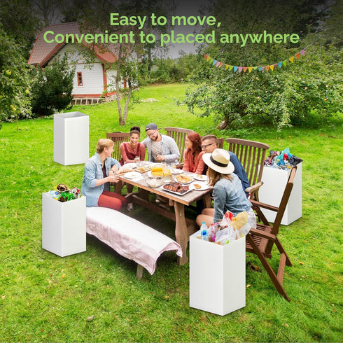 4 Pack 13 (21.6" 13.5" 10" Magicheap Extra Large Disposable Trash Cans, Reusable Portable Garbage Can, Gallon H x W x