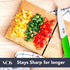 Vos Ceramic Paring Knife, 4 Inch Zirconia Blade with Sheath Cover, Green Handle for Kitchen