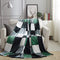 Tache Forest Green Farmhouse Super Soft Micro Fleece Plaid Patchwork Plush Lightweight