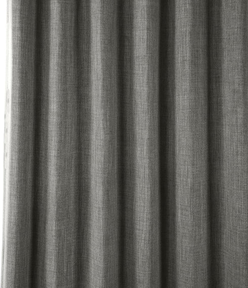 HPD Half Price Drapes Faux Linen Curtains, 1 Panel, 50W x 84L, Textured Room Darkening Blazer Grey