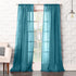 No. 918 Tayla Crushed Texture Semi-Sheer Curtain Panel, 50" x 95", Marine, Rod Pocket