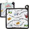 Pesach Pot Holder - Mah Nishtana Four Questions Print Design - 100% Cotton for Passover Seder and Kitchen Tools