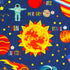 3x5 KC Cubs Outer Space Solar System Toy Car Road Rug Educational Play Mat Carpet for Kids, Toddlers, Nursery