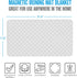 Houseables Ironing Mat, Portable Iron Pad, Dryer Top Protector, 33 x 17, Magnetic Cover for Table Top