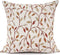 YOUR SMILE Classical Embroidery Jacquard Decorative Throw Pillow Case, Beige Leaf Pattern, 18 x 18 inch