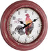 La Crosse Technology 12 Inch Distressed Red Rooster Quartz Wall Clock - Model 404-3630