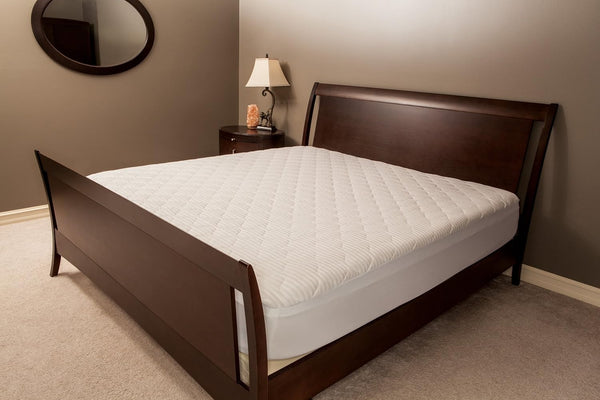 Deluxe 250-Thread-Count Cotton Damask Stripe Mattress Pad, Twin XL