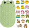 UNEEDE Kids Bathtub Mat with 17PCS Non Slip Bathtub Stickers, Non Slip