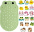 UNEEDE Kids Bathtub Mat with 17PCS Non Slip Bathtub Stickers, Non Slip