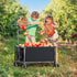 150L Collapsible Wagon Cart with Wheels, Lightweight Foldable Utility Cart, Portable Rolling Wagon for Garden