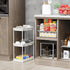 SimpleHouseware Standard Slim 3-Tier Rolling Storage Cart, White