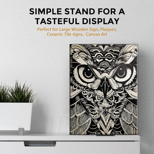TR-LIFE 4 Pack 10 Inch Large Plate Stands for Display, Metal Plate Holder Stand + Picture Stand + Small Easels