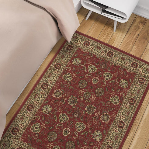 Ottomanson Ottohome Collection 3'3" x 5' Non-Slip Rubberback Oriental Design Indoor Area Rug